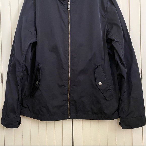 Gap Men’s Harrington Jacket Navy Blue Lightweight Zip Front Double Snap Collar L - Picture 4 of 14